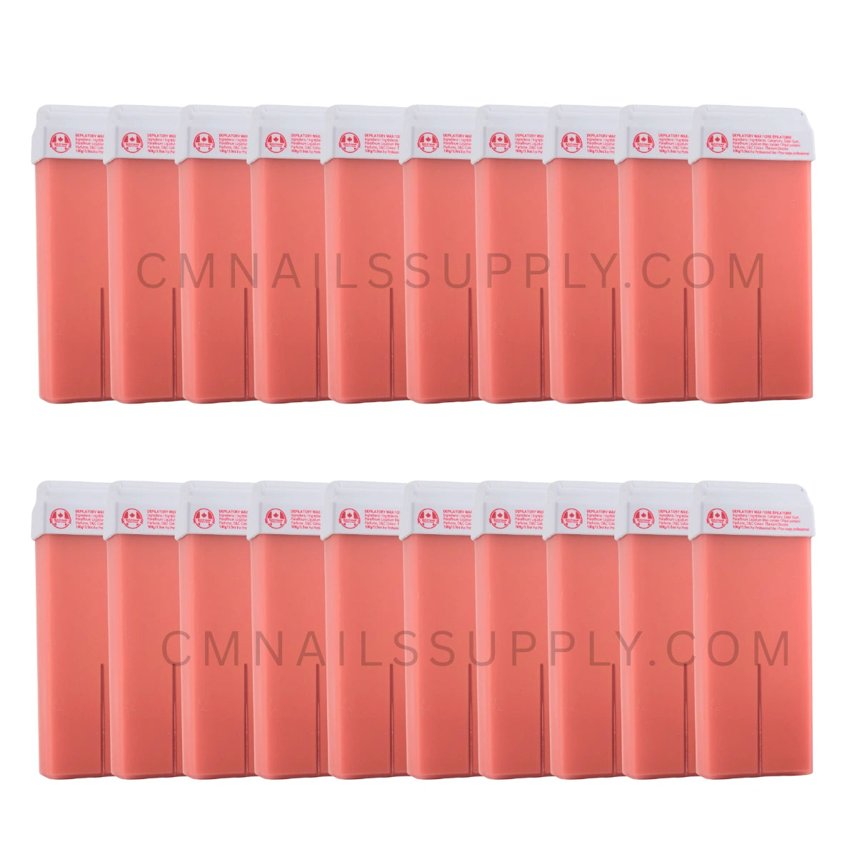 Sharonelle Pink Cream Roll-On Wax Cartridges 20 pack for professional waxing salons
