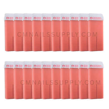 Sharonelle Pink Cream Roll-On Wax Cartridges 20 pack for professional waxing salons