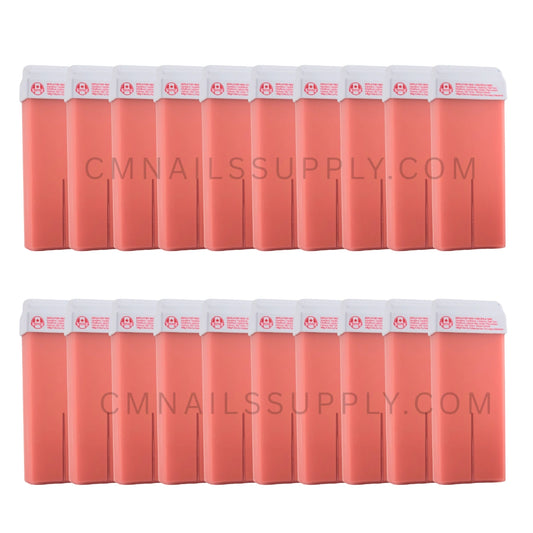 Sharonelle Pink Cream Roll-On Wax Cartridges 20 pack for professional waxing salons