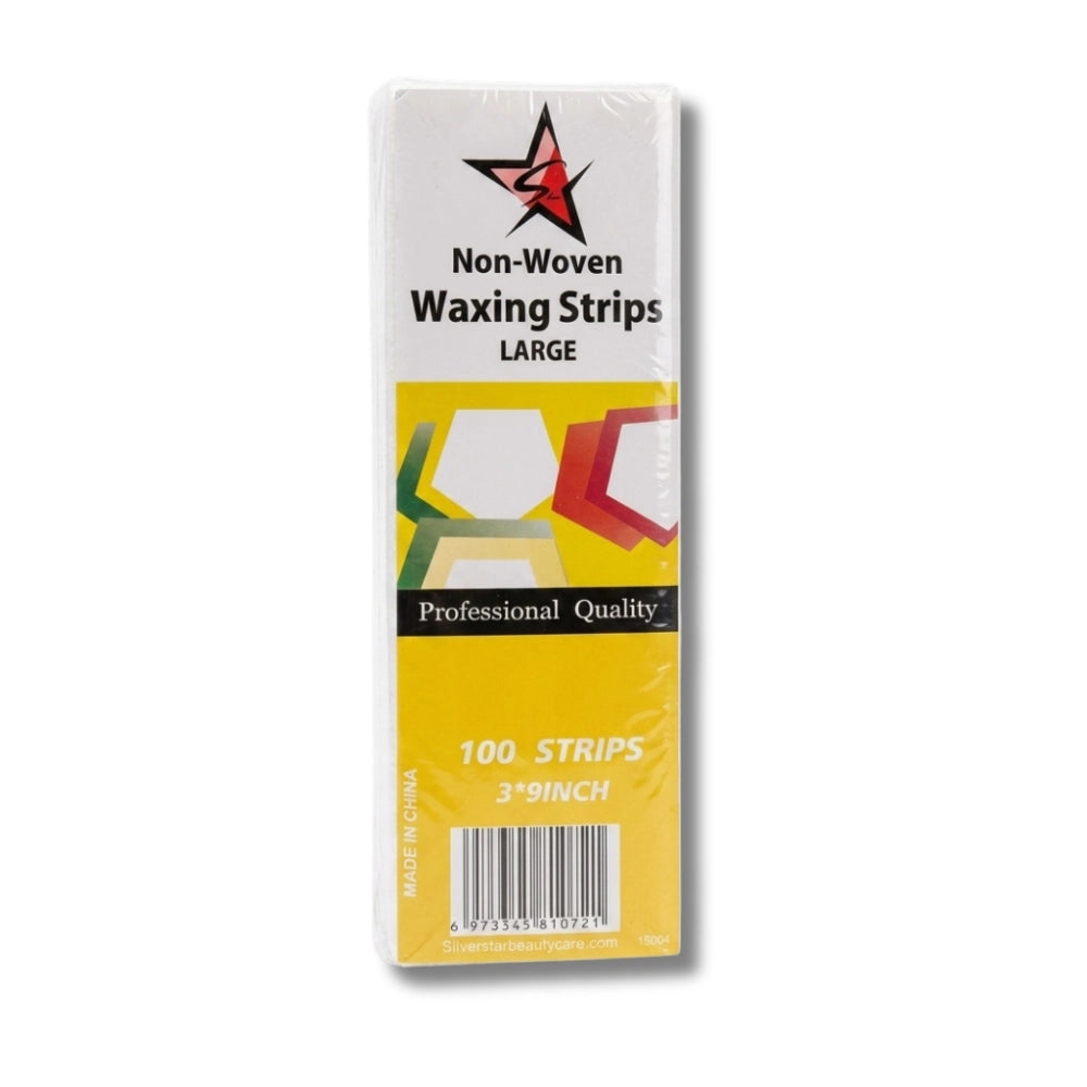 Soft wax epilating strips 100 pieces showing durable non-woven fabric material