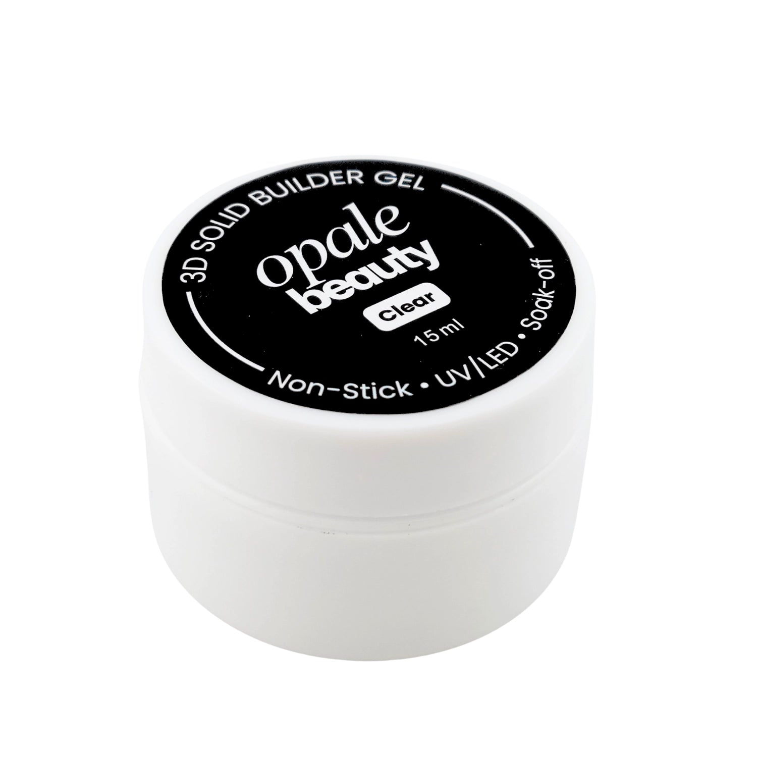 Solid nail gel applied with a brush before curing under LED light
