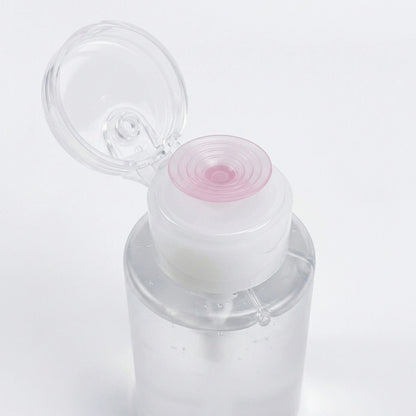 An angled view showcasing the spill-proof and leak-resistant features of the liquid dispenser bottle