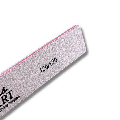 square tip zebra jumbo nail file 120/120 grit for acrylic and gel nail surface refinement and shaping at Canadian nail salons