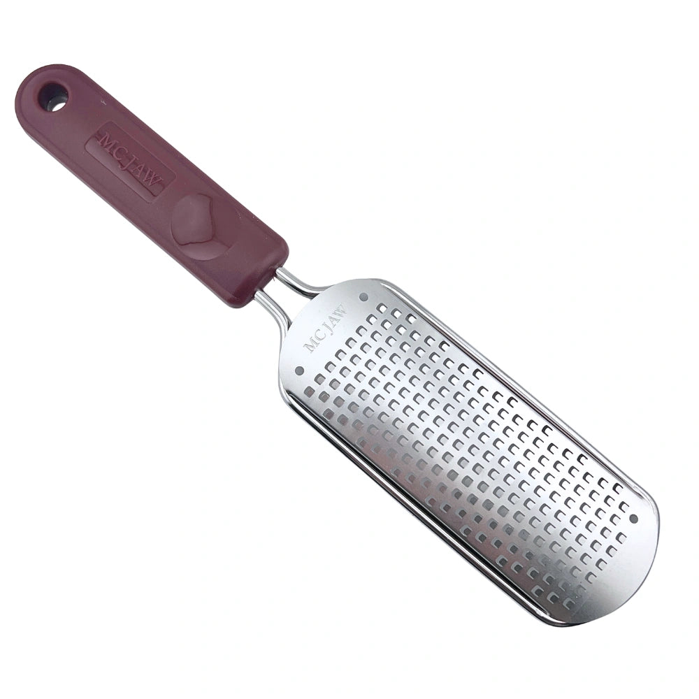 MC JAW stainless steel foot file with replaceable blade shown from front