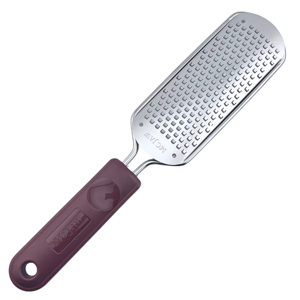 MC JAW stainless steel foot file with replaceable blade shown from front