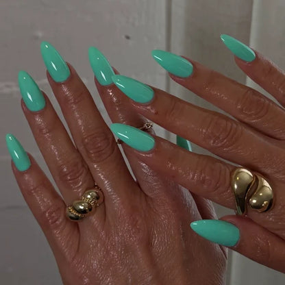 Sweet Pistachia #668 neon mint green nail colour with soft pastel undertones