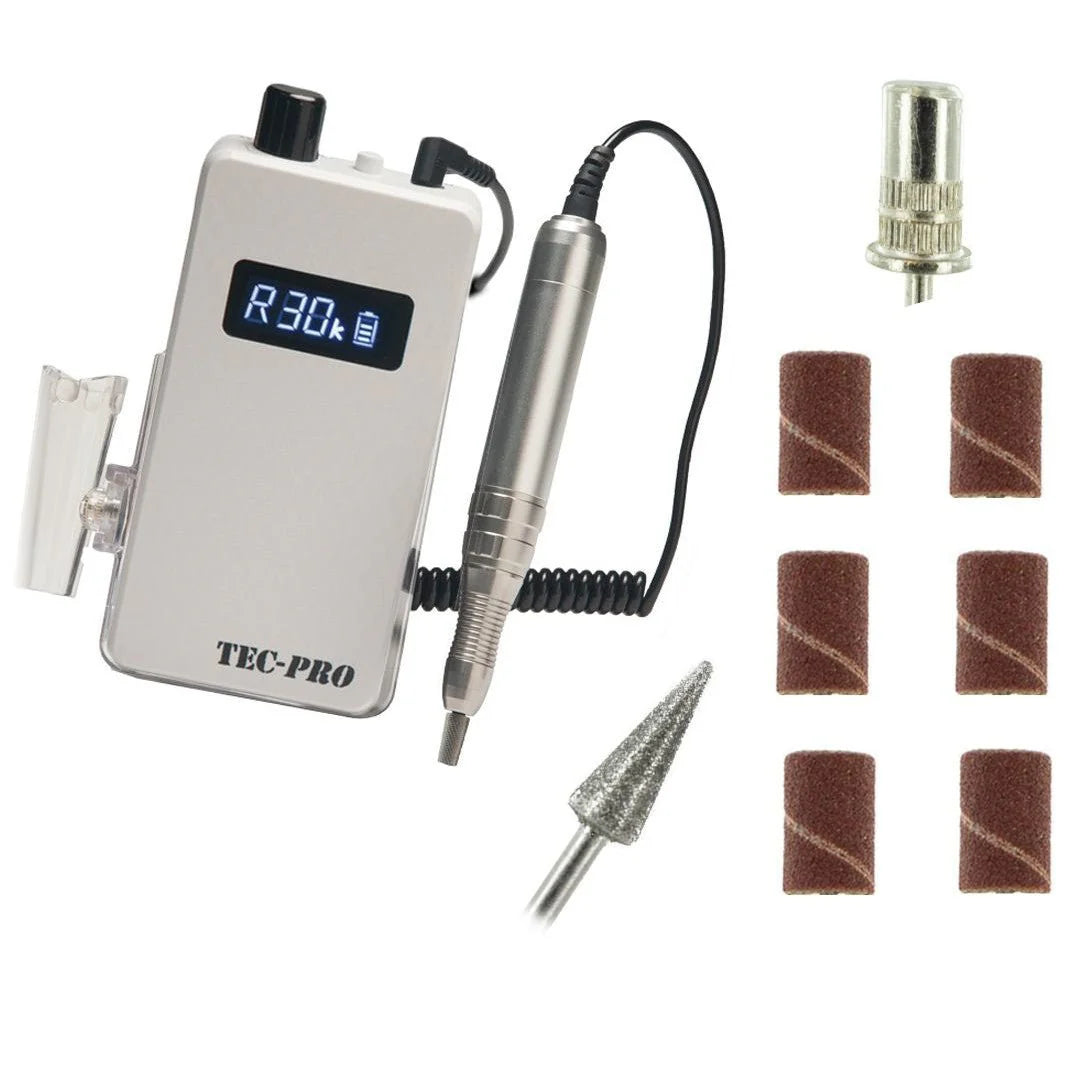 white Medicool Tec Pro 30K brushless nail drill for professional manicures