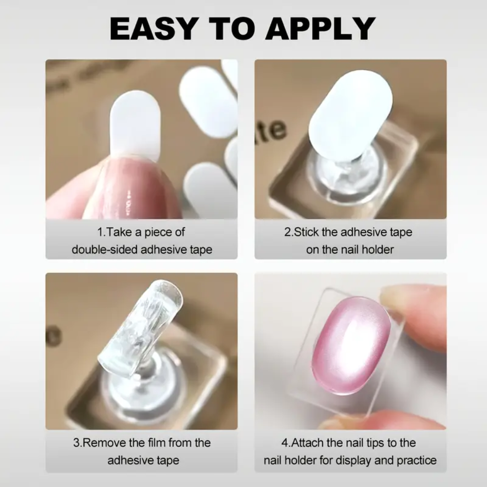 Transparent nail stickers for press-on nails tip holder