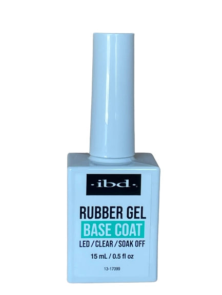 Ibd rubber gel base coat bottle on a white background