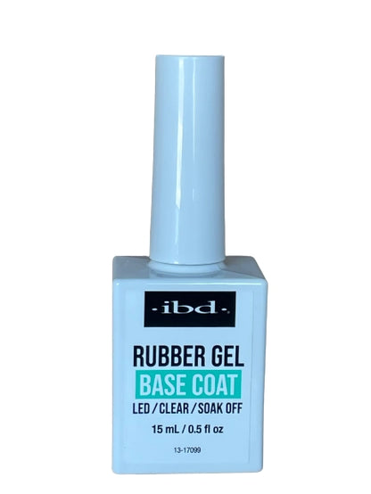 Ibd rubber gel base coat bottle on a white background
