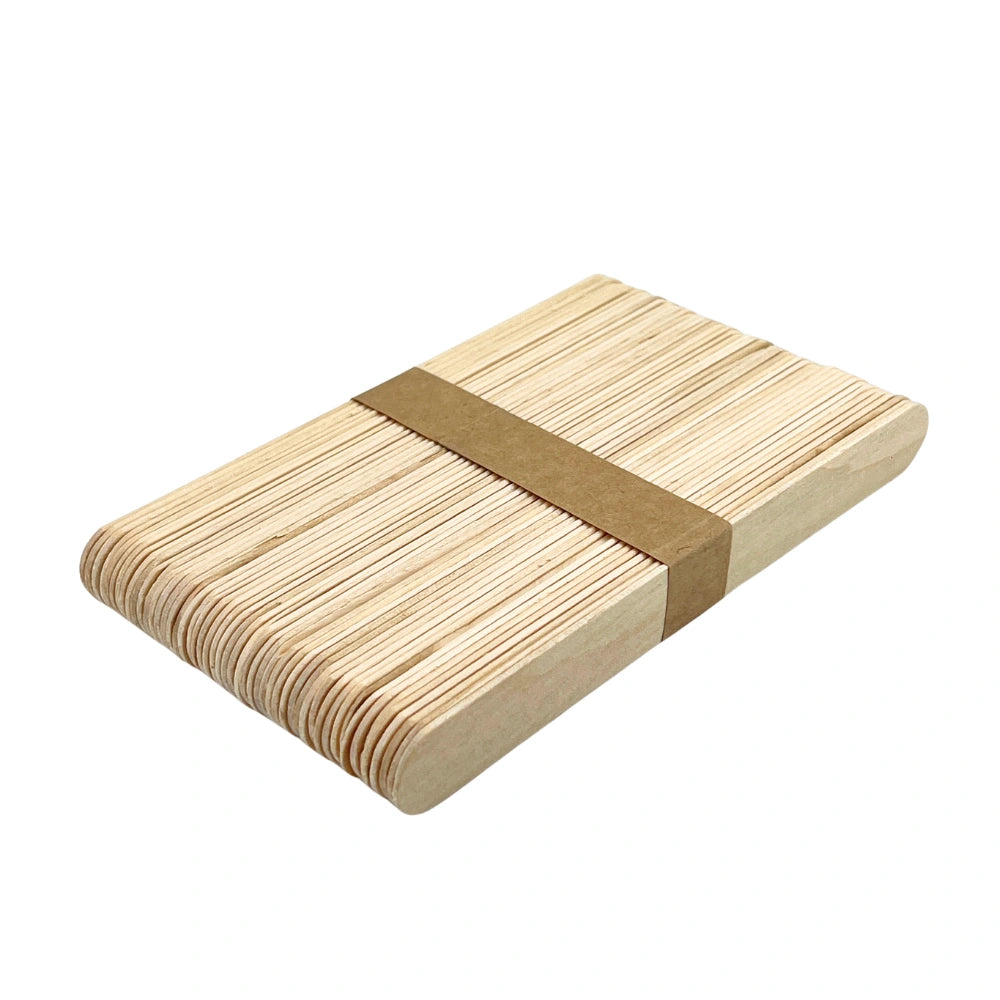 Wooden wax applicator sticks for hair removal waxing services 50 pcs
