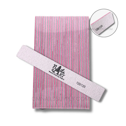 Zebra jumbo square nail file 120/120 grit pack of 25 for professional nail technicians and salons in Canada