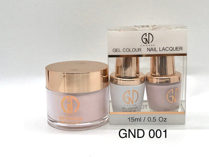 3-in-1 Nail Combo: Dip, Gel & Lacquer #001 | GND Canada® - CM Nails & Beauty Supply