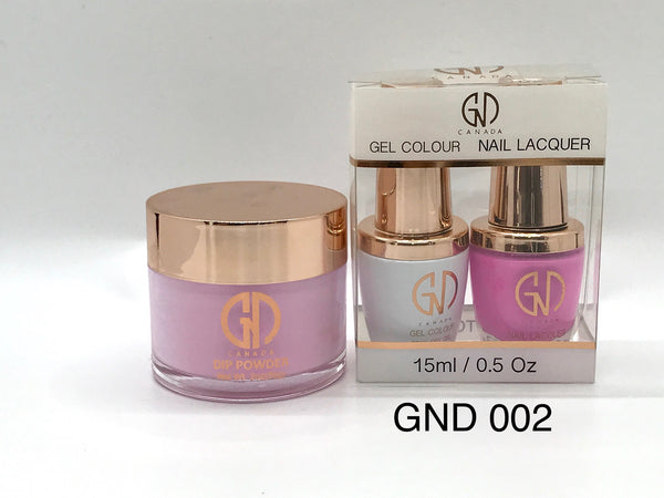 3-in-1 Nail Combo: Dip, Gel & Lacquer #002 | GND Canada® - CM Nails & Beauty Supply