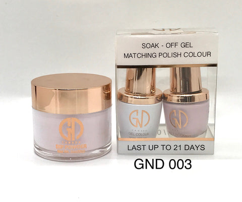 3-in-1 Nail Combo: Dip, Gel & Lacquer #003 | GND Canada® - CM Nails & Beauty Supply