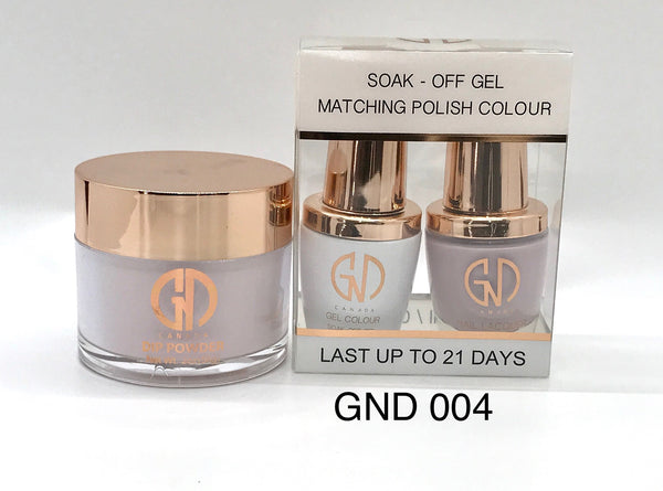 3-in-1 Nail Combo: Dip, Gel & Lacquer #004 | GND Canada® - CM Nails & Beauty Supply