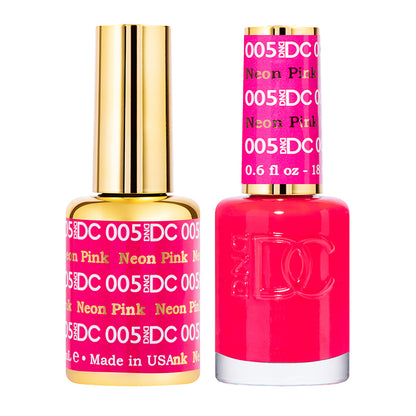 DC Neon Pink #005 - Gel Polish & Lacquer Duo - CM Nails & Beauty Supply