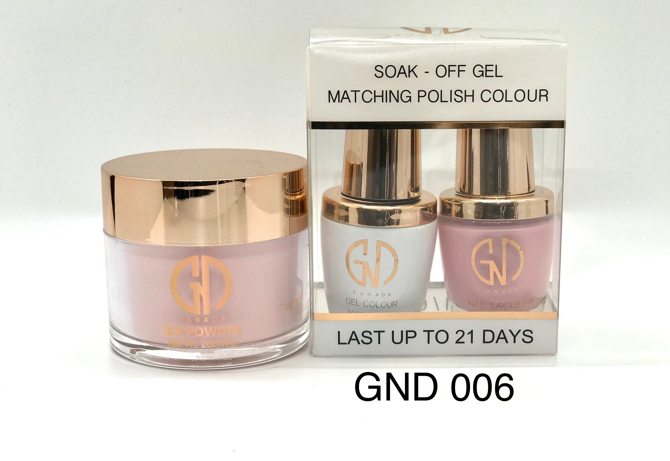 GND 3-in-1 Nail Combo: Dip, Gel & Lacquer #006 | CM Nails Supply