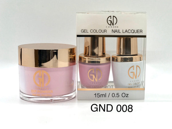 3-in-1 Nail Combo: Dip, Gel & Lacquer #008 | GND Canada® - CM Nails & Beauty Supply
