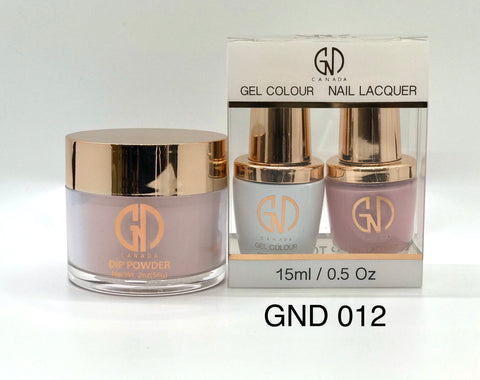 3-in-1 Nail Combo: Dip, Gel & Lacquer #012 | GND Canada® - CM Nails & Beauty Supply