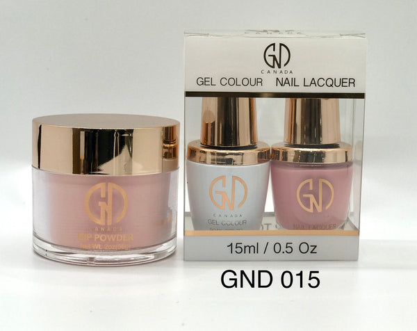 3-in-1 Nail Combo: Dip, Gel & Lacquer #015 | GND Canada® - CM Nails & Beauty Supply