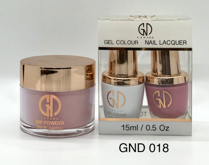 3-in-1 Nail Combo: Dip, Gel & Lacquer #018 | GND Canada® - CM Nails & Beauty Supply
