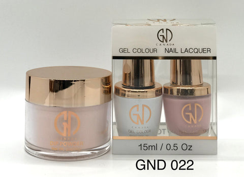 3-in-1 Nail Combo: Dip, Gel & Lacquer #022 | GND Canada® - CM Nails & Beauty Supply