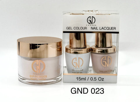 3-in-1 Nail Combo: Dip, Gel & Lacquer #023 | GND Canada® - CM Nails & Beauty Supply