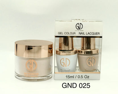 3-in-1 Nail Combo: Dip, Gel & Lacquer #025 | GND Canada® - CM Nails & Beauty Supply