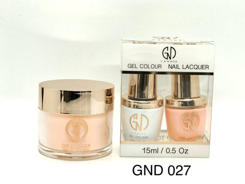 3-in-1 Nail Combo: Dip, Gel & Lacquer #027 | GND Canada® - CM Nails & Beauty Supply