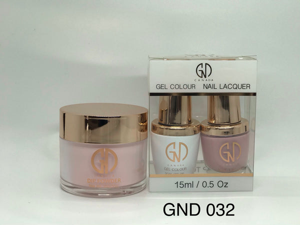 3-in-1 Nail Combo: Dip, Gel & Lacquer #032 | GND Canada® - CM Nails & Beauty Supply