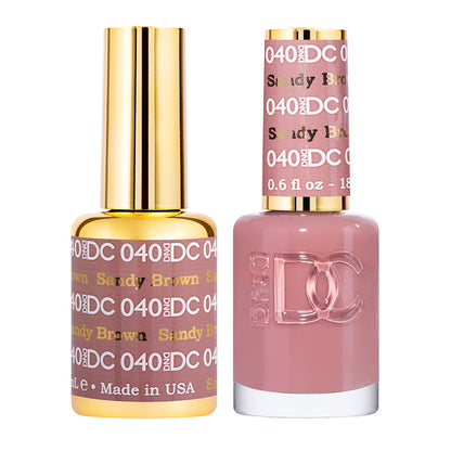 DC Sandy Brown #040 - Gel Polish & Lacquer Duo - CM Nails & Beauty Supply