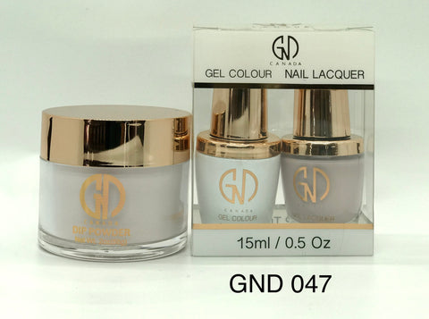 3-in-1 Nail Combo: Dip, Gel & Lacquer #047 | GND Canada® - CM Nails & Beauty Supply