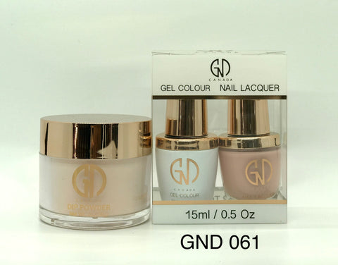 3-in-1 Nail Combo: Dip, Gel & Lacquer #061 | GND Canada® - CM Nails & Beauty Supply