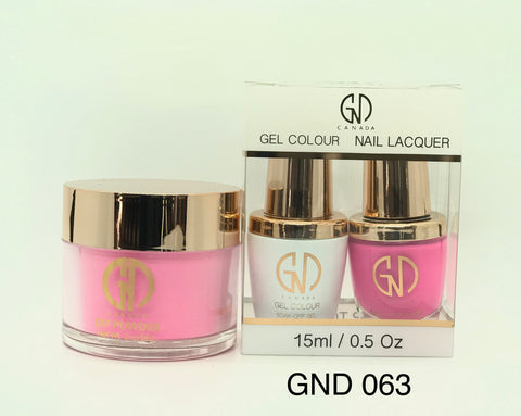3-in-1 Nail Combo: Dip, Gel & Lacquer #063 | GND Canada® - CM Nails & Beauty Supply