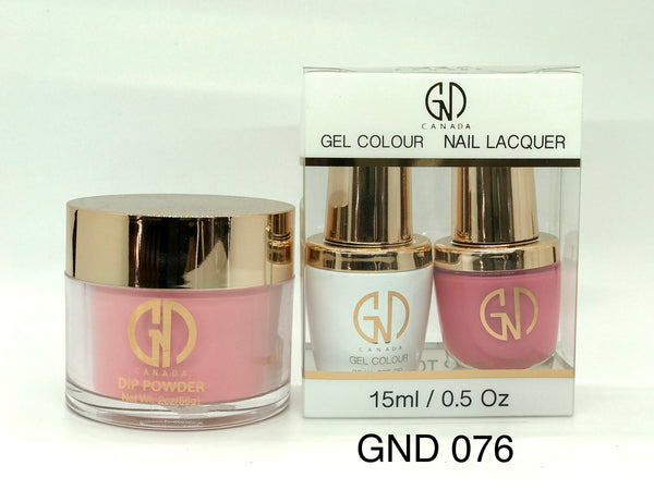 3-in-1 Nail Combo: Dip, Gel & Lacquer #076 | GND Canada® - CM Nails & Beauty Supply