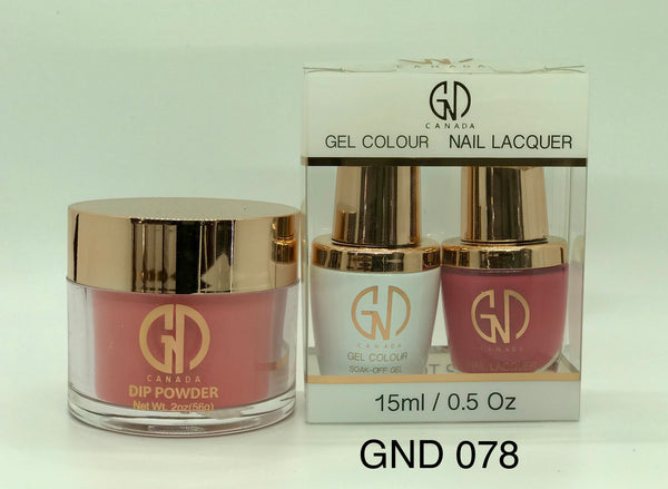 3-in-1 Nail Combo: Dip, Gel & Lacquer #078 | GND Canada® - CM Nails & Beauty Supply