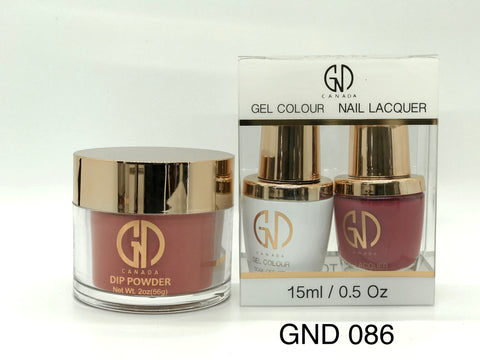 3-in-1 Nail Combo: Dip, Gel & Lacquer #086 | GND Canada® - CM Nails & Beauty Supply