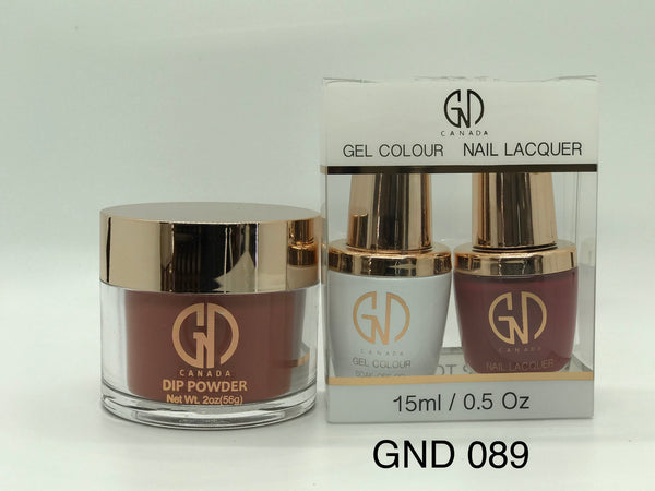 3-in-1 Nail Combo: Dip, Gel & Lacquer #089 | GND Canada® - CM Nails & Beauty Supply