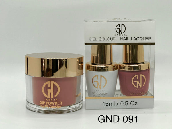 3-in-1 Nail Combo: Dip, Gel & Lacquer #091 | GND Canada® - CM Nails & Beauty Supply