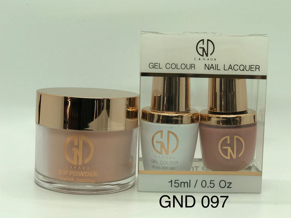 3-in-1 Nail Combo: Dip, Gel & Lacquer #097 | GND Canada® - CM Nails & Beauty Supply