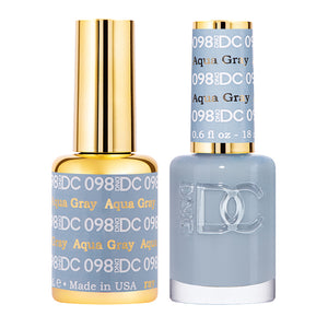 DC Aqua Gray #098 - Gel Polish & Lacquer Duo - CM Nails & Beauty Supply