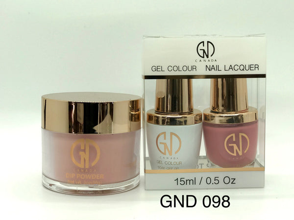 3-in-1 Nail Combo: Dip, Gel & Lacquer #098 | GND Canada® - CM Nails & Beauty Supply