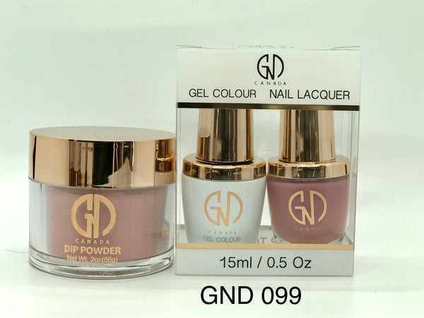 3-in-1 Nail Combo: Dip, Gel & Lacquer #099 | GND Canada® - CM Nails & Beauty Supply