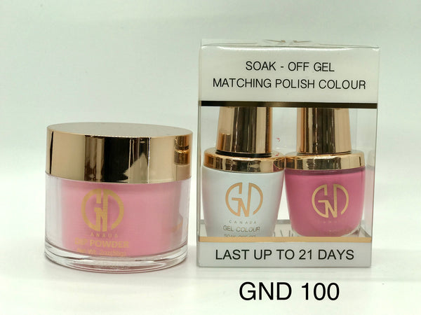 3-in-1 Nail Combo: Dip, Gel & Lacquer #100 | GND Canada® - CM Nails & Beauty Supply