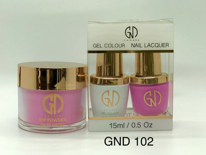 3-in-1 Nail Combo: Dip, Gel & Lacquer #102 | GND Canada® - CM Nails & Beauty Supply