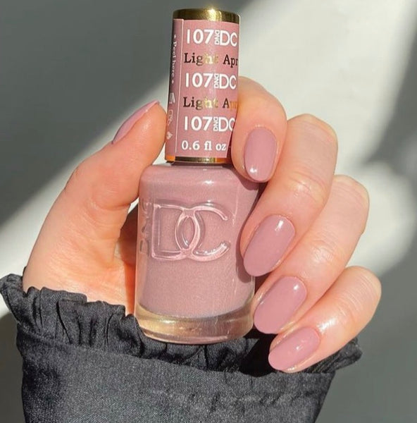 DC Duo Gel + Nail Lacquer (Light Apricot #107)