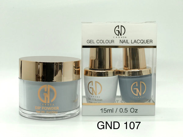 3-in-1 Nail Combo: Dip, Gel & Lacquer #107 | GND Canada® - CM Nails & Beauty Supply