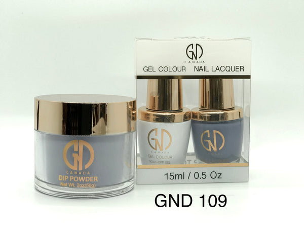 3-in-1 Nail Combo: Dip, Gel & Lacquer #109 | GND Canada® - CM Nails & Beauty Supply