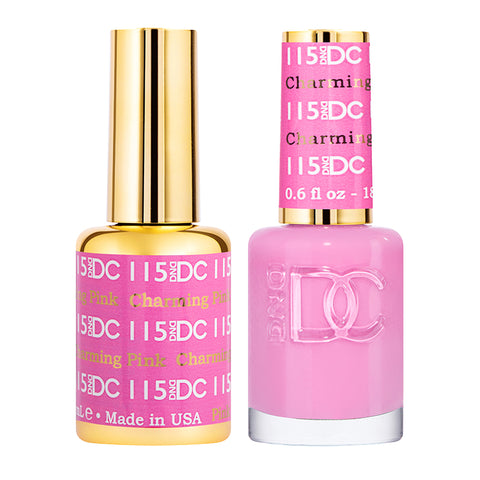 DND DC Duo Gel + Nail Lacquer (Charming Pink #115)